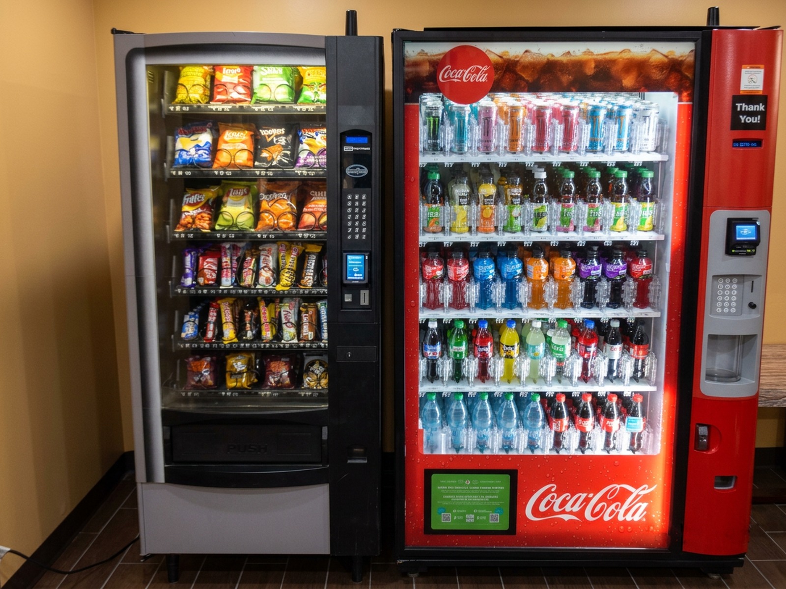 Snack and drink vending machines at Timmins Inn & Suites